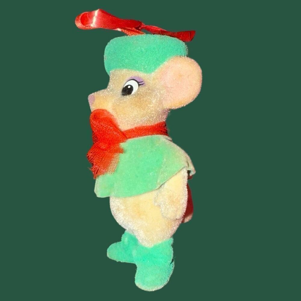 Vintage 1990 Disney Rescuers Miss Bianca Bernard Flock Christmas Ornaments B13 - Picture 6 of 15
